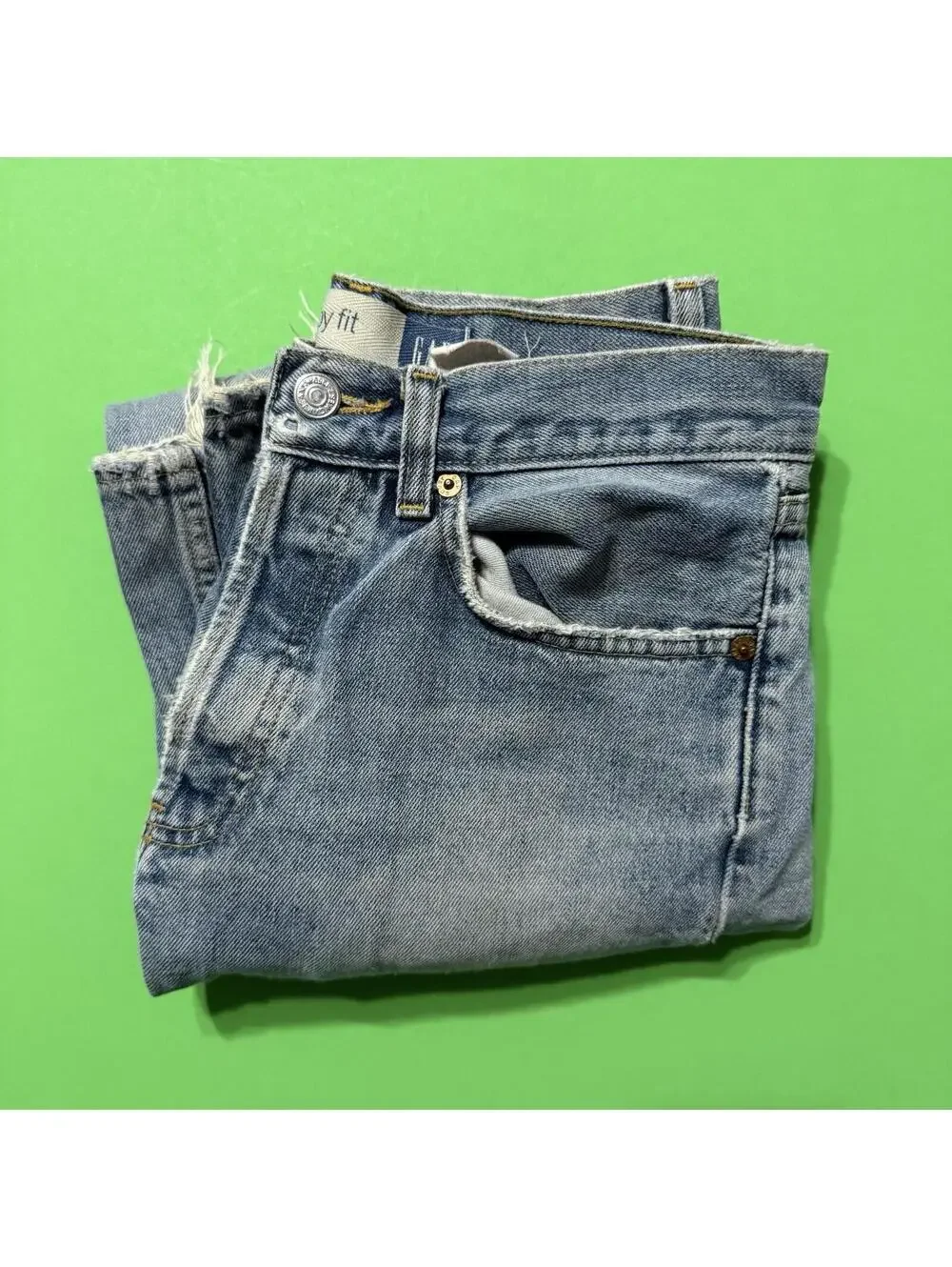Vintage Gap Boy Fit Jeans Size 6 Regular Fit Light Wash Cotton Made In USA 28x29